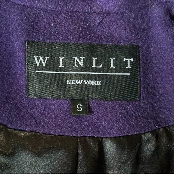 Wool Double Breasted Belle Sleeved Knee Length Coat - Picture 3 of 5